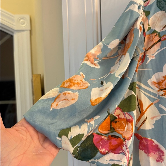 Entro Size 2x Floral Dress in Blue and Pink - Picture 4 of 7